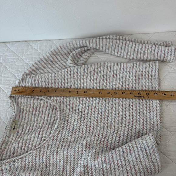 Madewell Womens Space-Dye Stripe Scoop Neck Pullover Sweater Knit Top XL AF983 - Picture 8 of 15